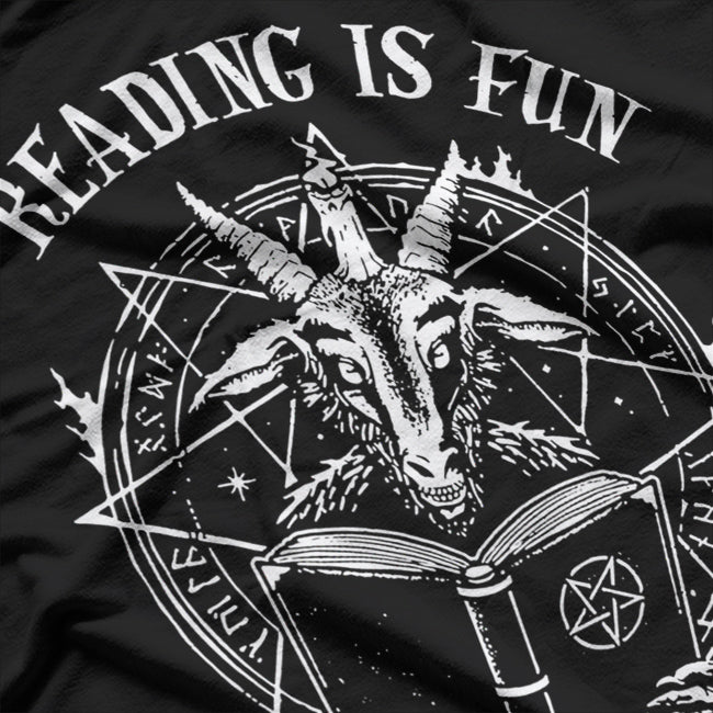 Reading Is Fun Baphomet Goat with a Dark Twist T-Shirt