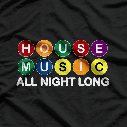 Retro Style House Music A Groove Through the Decades T-Shirt