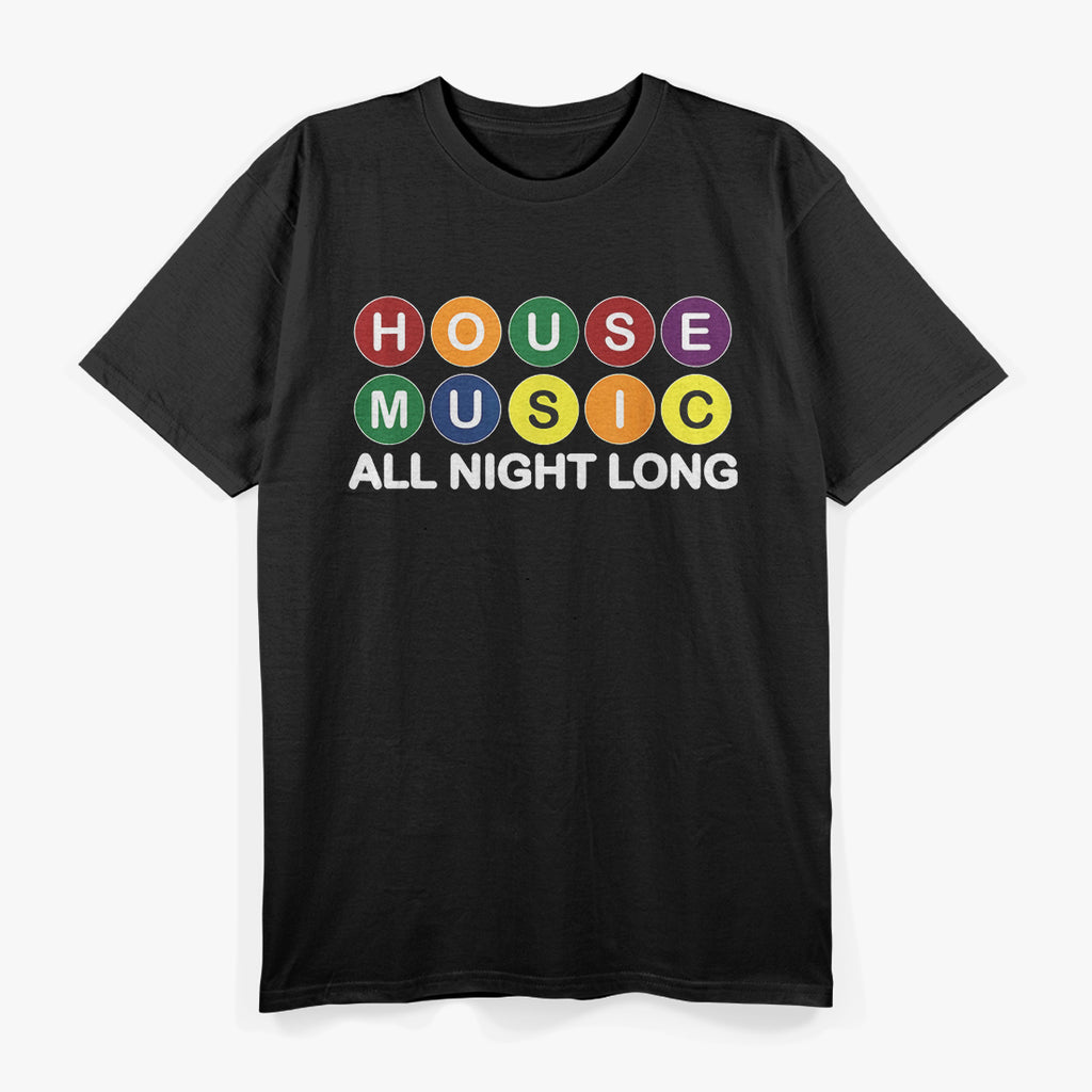 Retro Style House Music A Groove Through the Decades T-Shirt