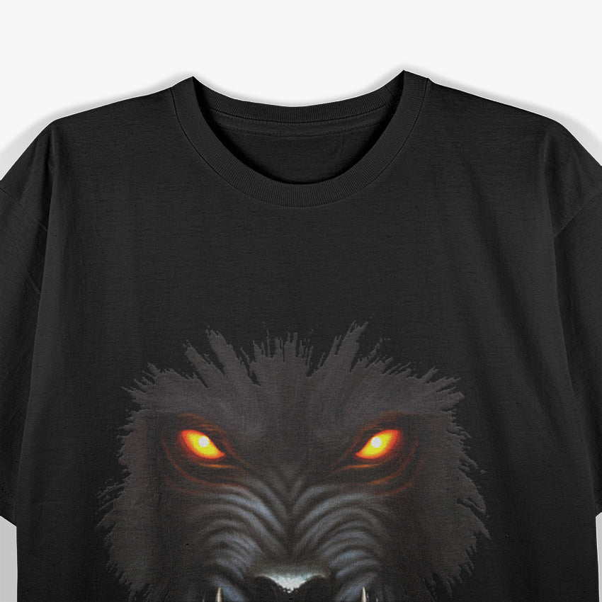 Werewolf Face Under the Full Moon The Fierce Transformation of the Wolf Spirit T-Shirt