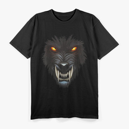 Werewolf Face Under the Full Moon The Fierce Transformation of the Wolf Spirit T-Shirt