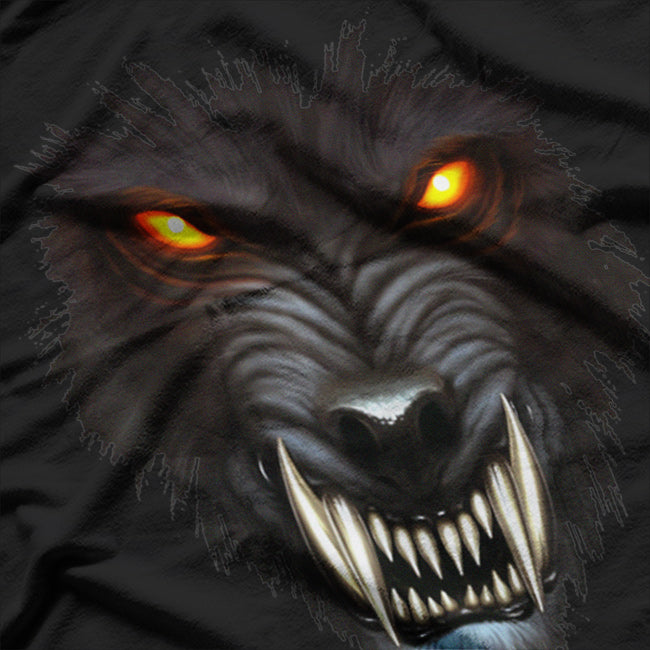 Werewolf Face Under the Full Moon The Fierce Transformation of the Wolf Spirit T-Shirt