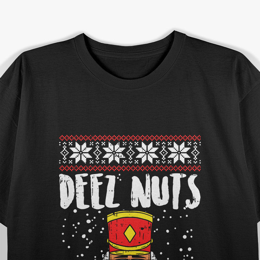 Deez Nuts Nutcracker Funny Ugly Christmas Meme T-Shirt