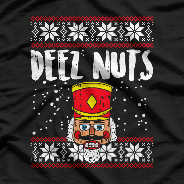Deez Nuts Nutcracker Funny Ugly Christmas Meme T-Shirt