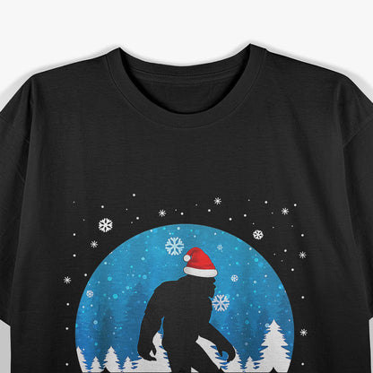 Believe Big Foot Christmas Funny T-Shirt