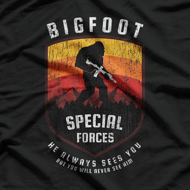 Funny Bigfoot Tactical Special Forces T-Shirt