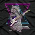 Bass Cat Rock Kitty On A Bass Guitar T-Shirt