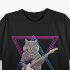 Bass Cat Rock Kitty On A Bass Guitar T-Shirt