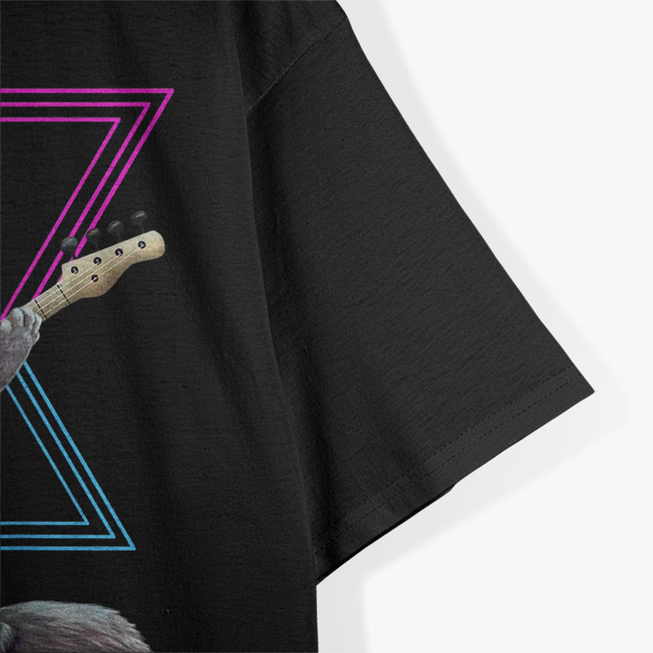 Bass Cat Rock Kitty On A Bass Guitar T-Shirt