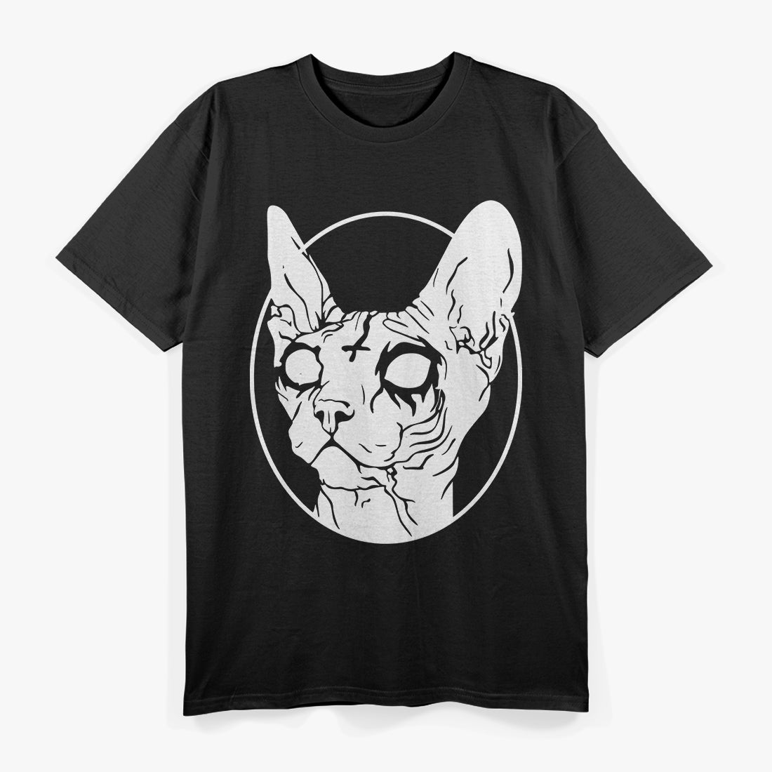 Black Metal Sphynx Cat Pastel Goth T-Shirt