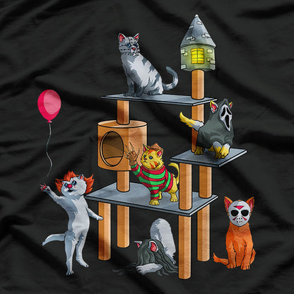 Cat Horror Movies Cute Halloween T-Shirt