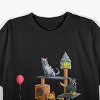 Cat Horror Movies Cute Halloween T-Shirt