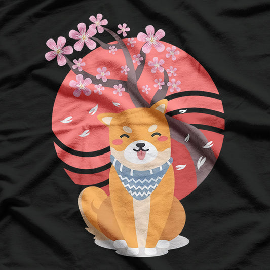 Cherry Blossom Shiba Inu Dog Sakura Flower T-Shirt