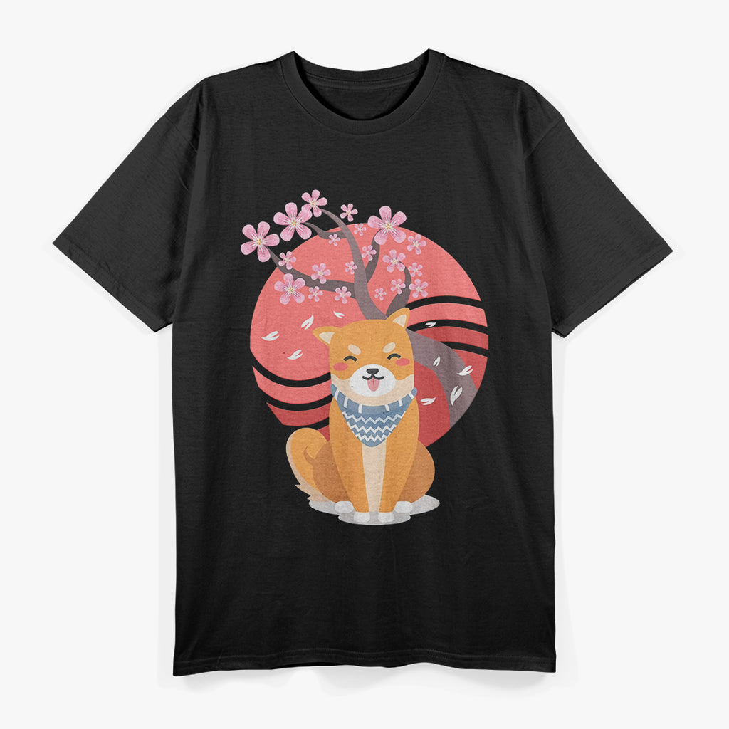 Cherry Blossom Shiba Inu Dog Sakura Flower T-Shirt