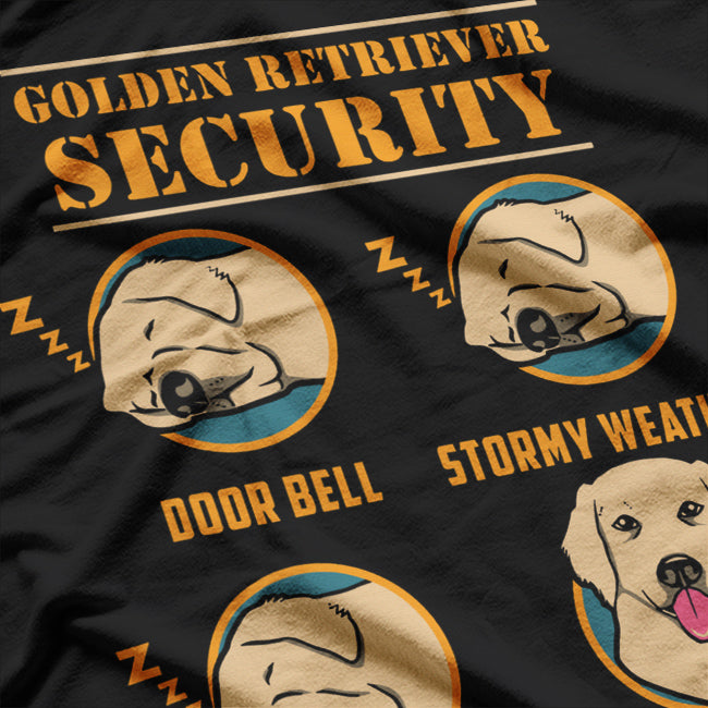 Golden Retriever Golden Retriever Security Funny Dog T-Shirt