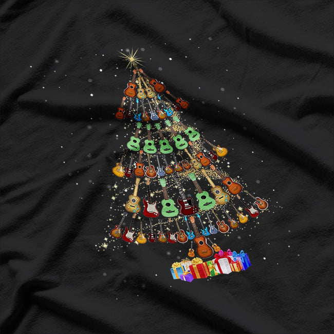 Guitar Christmas Tree Funny Merry Xmas Gifts Music Band T-Shirt