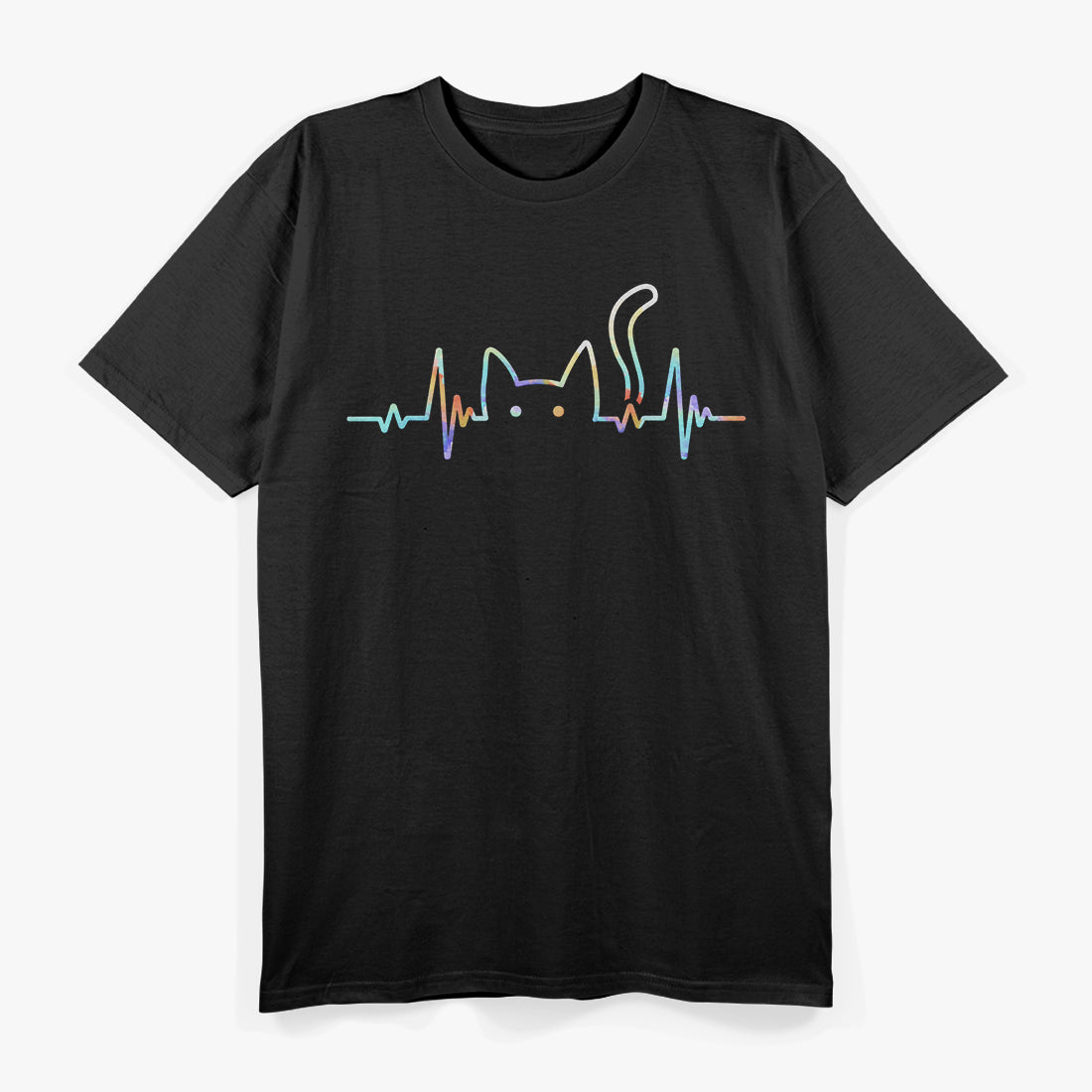 Cute Cat Line Minimalistic T-Shirt