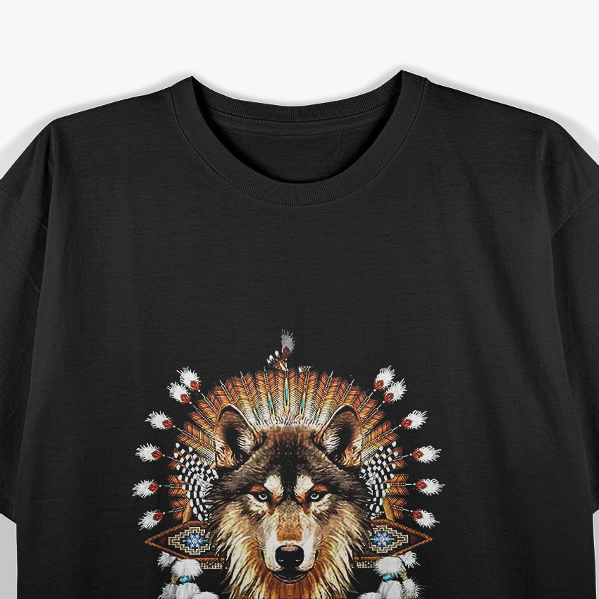 Native American Wolf Spirit A Symbol of Strength, Wisdom, and Freedom T-Shirt