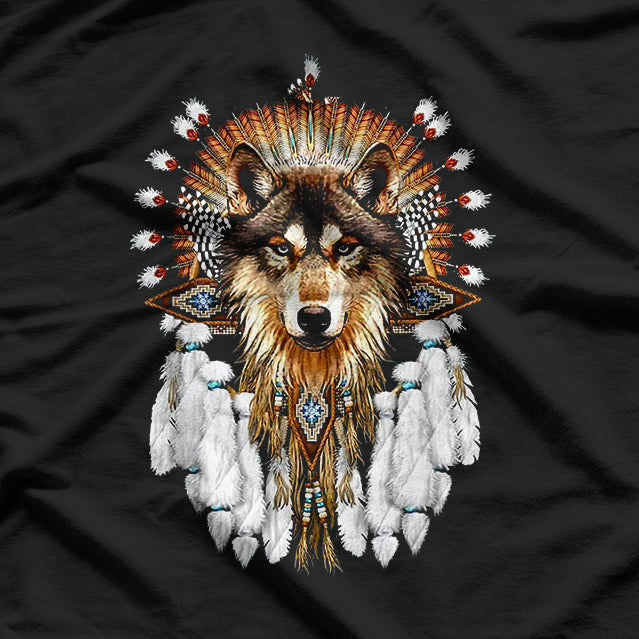 Native American Wolf Spirit A Symbol of Strength, Wisdom, and Freedom T-Shirt