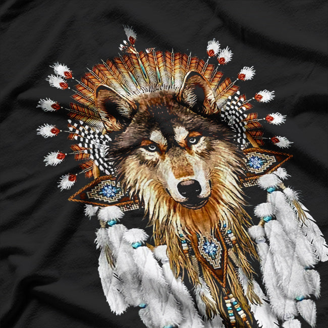 Native American Wolf Spirit A Symbol of Strength, Wisdom, and Freedom T-Shirt