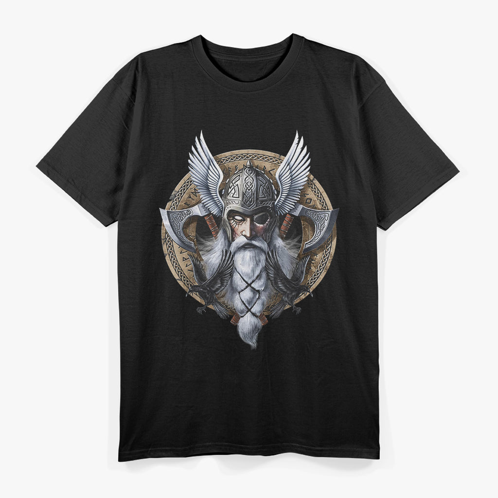 Norse God Odin: The Allfather of Vikings and Norse Mythology T-Shirt