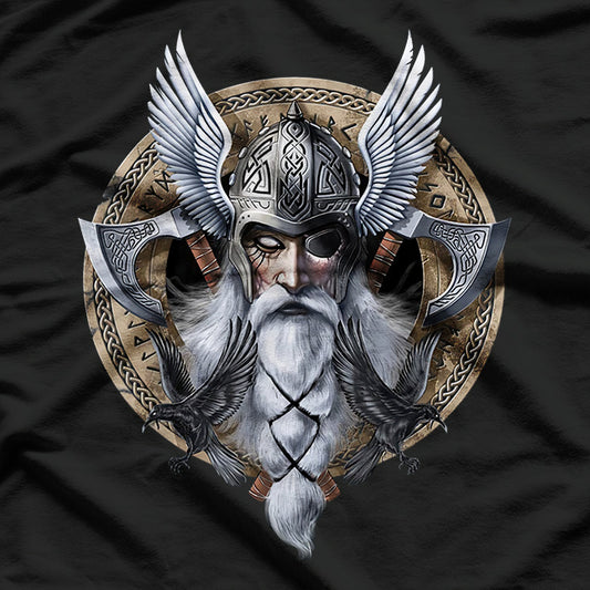 Norse God Odin: The Allfather of Vikings and Norse Mythology T-Shirt