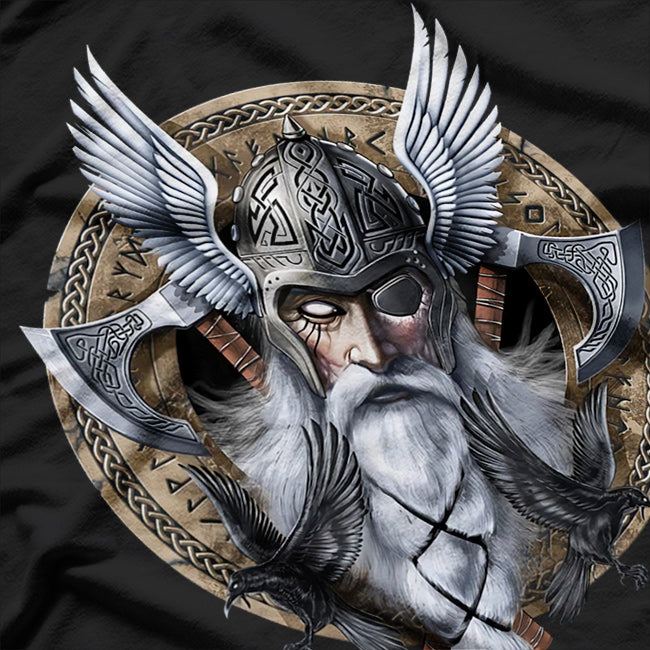 Norse God Odin: The Allfather of Vikings and Norse Mythology T-Shirt