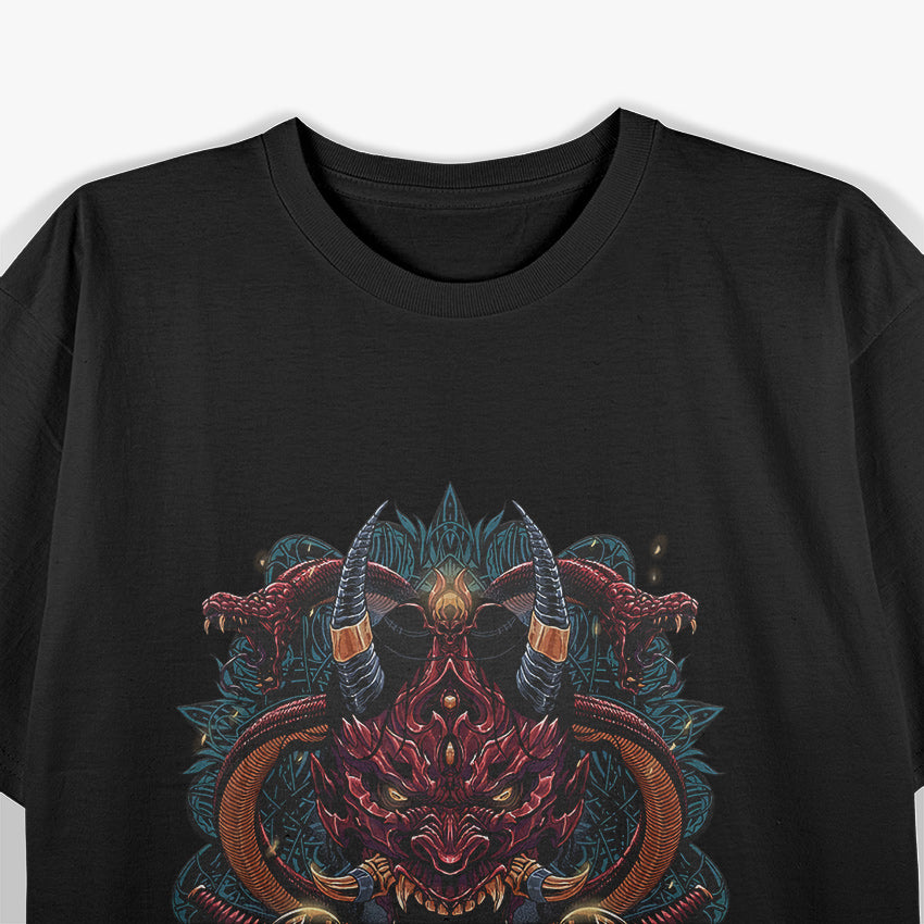 Oni Demon Devil Japanese Hannya Mask of Rage and Beauty T-Shirt