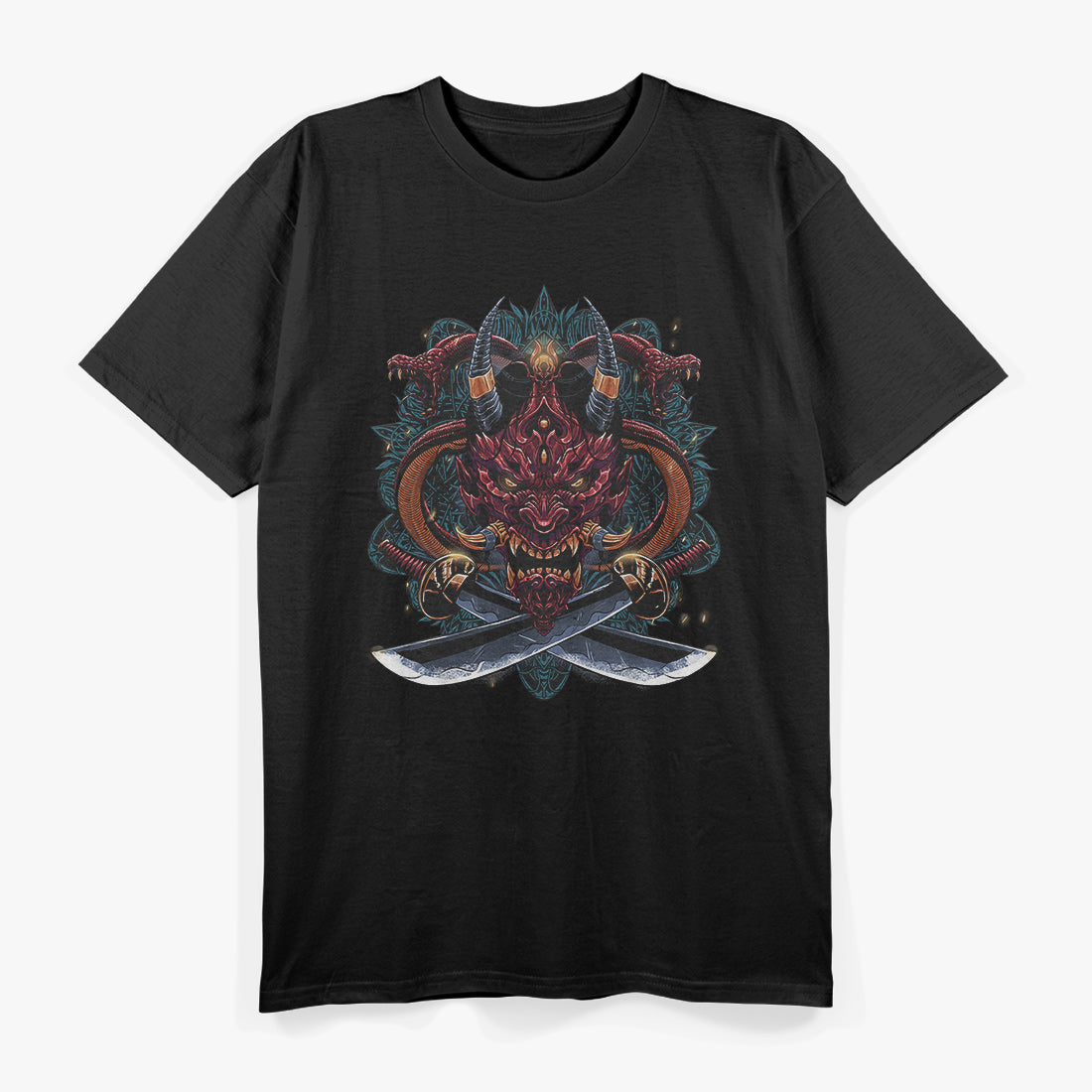 Oni Demon Devil Japanese Hannya Mask of Rage and Beauty T-Shirt