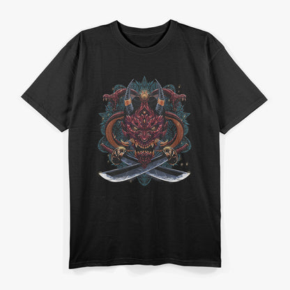 Oni Demon Devil Japanese Hannya Mask of Rage and Beauty T-Shirt