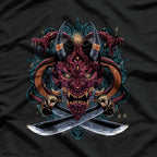 Oni Demon Devil Japanese Hannya Mask of Rage and Beauty T-Shirt