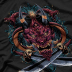 Oni Demon Devil Japanese Hannya Mask of Rage and Beauty T-Shirt