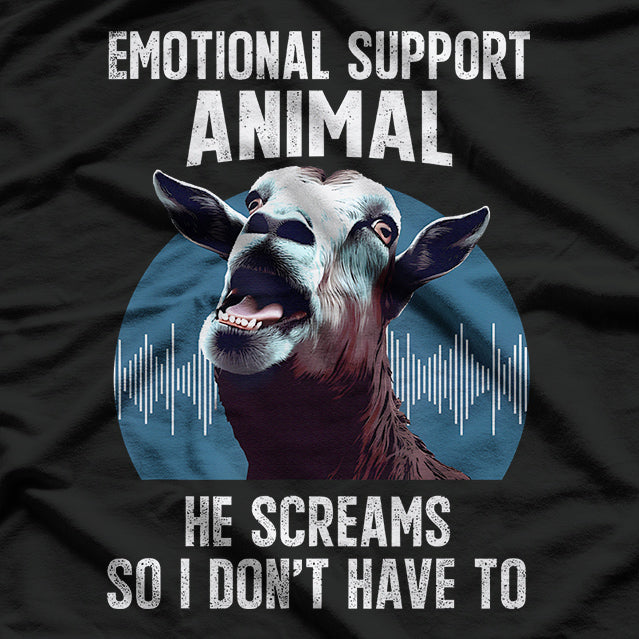 Screaming Goat Emotional Support Animal T-Shirt