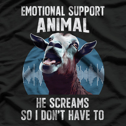 Screaming Goat Emotional Support Animal T-Shirt