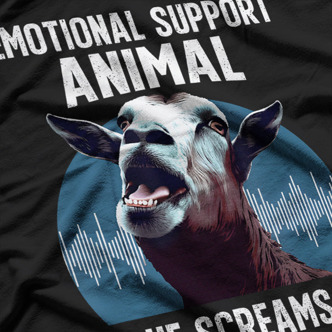 Screaming Goat Emotional Support Animal T-Shirt