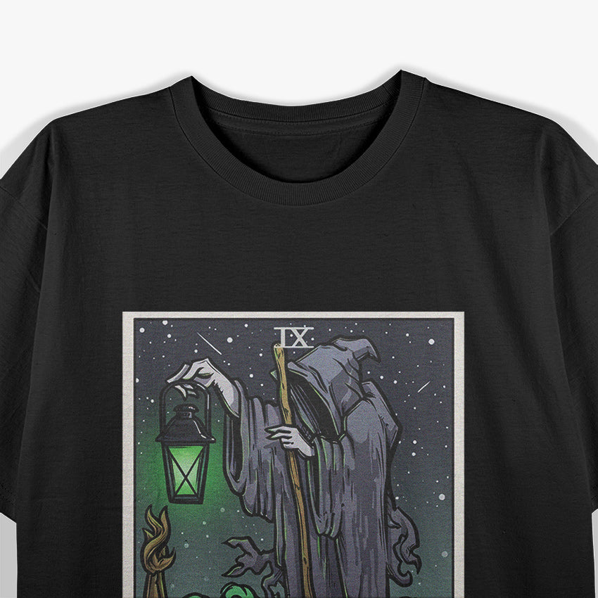 The Hermit Tarot Gothic Grim Reaper Horror T-Shirt