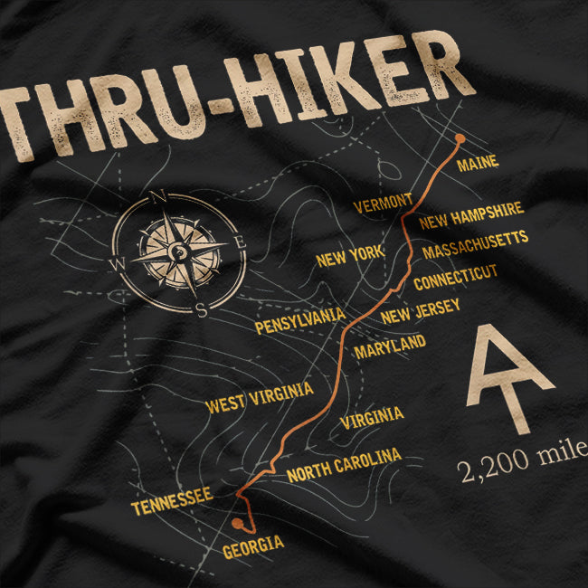 Thru Hiker, Appalachian Trail Hiking T-Shirt