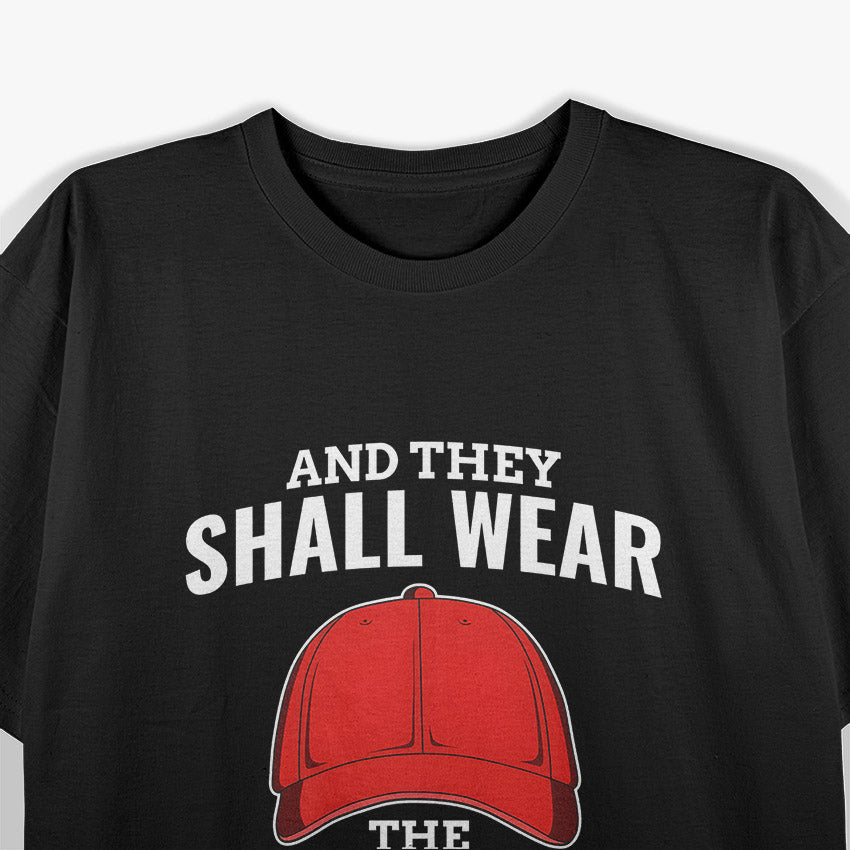 Funny Anti Trump Mark Of The Beast Red Hat Liberal Gift T-Shirt