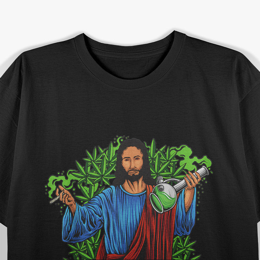 Funny Blaze the Lord High Stoned Jesus 420 Lovers T-Shirt
