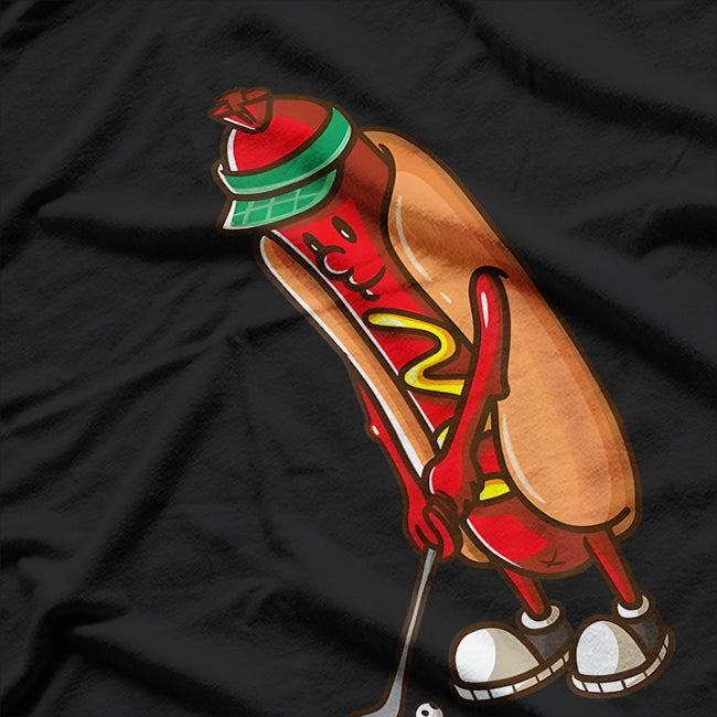 Golf Hotdog Golfing Sausage Golf Player T-Shirt