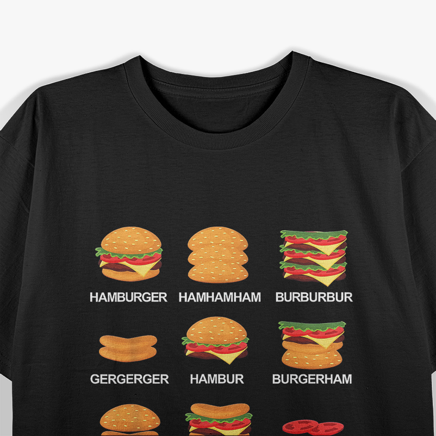 Funny Hamburger Burger Meme Cheeseburger Humor Humorous T-Shirt