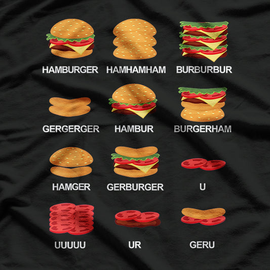 Funny Hamburger Burger Meme Cheeseburger Humor Humorous T-Shirt