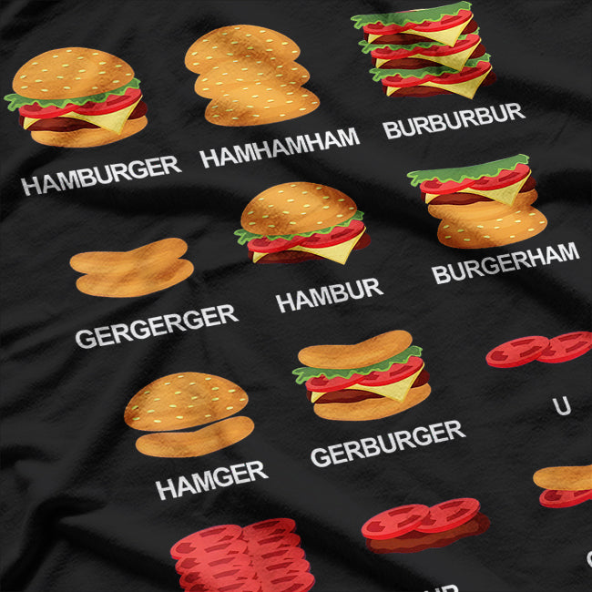 Funny Hamburger Burger Meme Cheeseburger Humor Humorous T-Shirt