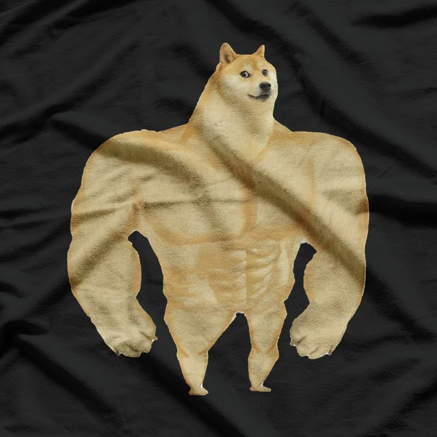 Swole Doge Muscular Dog Meme T-Shirt