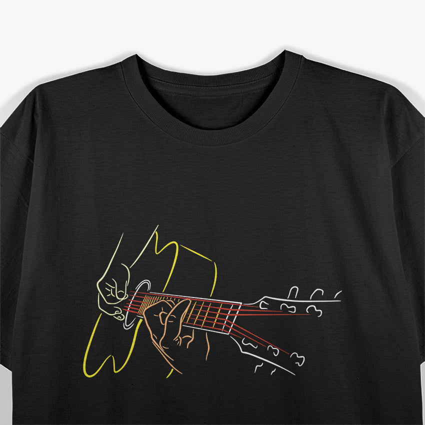 Acoustic Guitar Player For the Great Guitarists and Bands T-Shirt