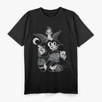 Baphomet Vintage Creepy Cute Cartoon Goat with Occult Charm T-Shirt
