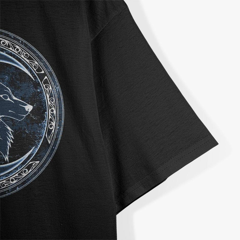 Celtic Wolf and Moon A Mystical Guardian of the Night T-Shirt