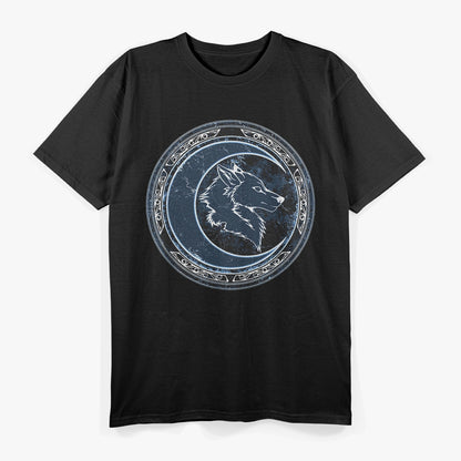 Celtic Wolf and Moon A Mystical Guardian of the Night T-Shirt