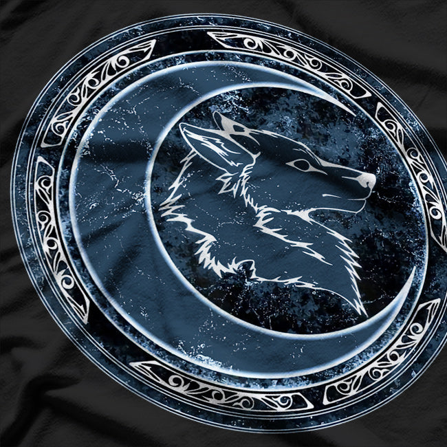 Celtic Wolf and Moon A Mystical Guardian of the Night T-Shirt