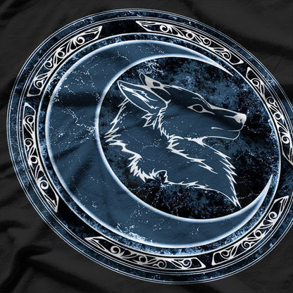 Celtic Wolf and Moon A Mystical Guardian of the Night T-Shirt